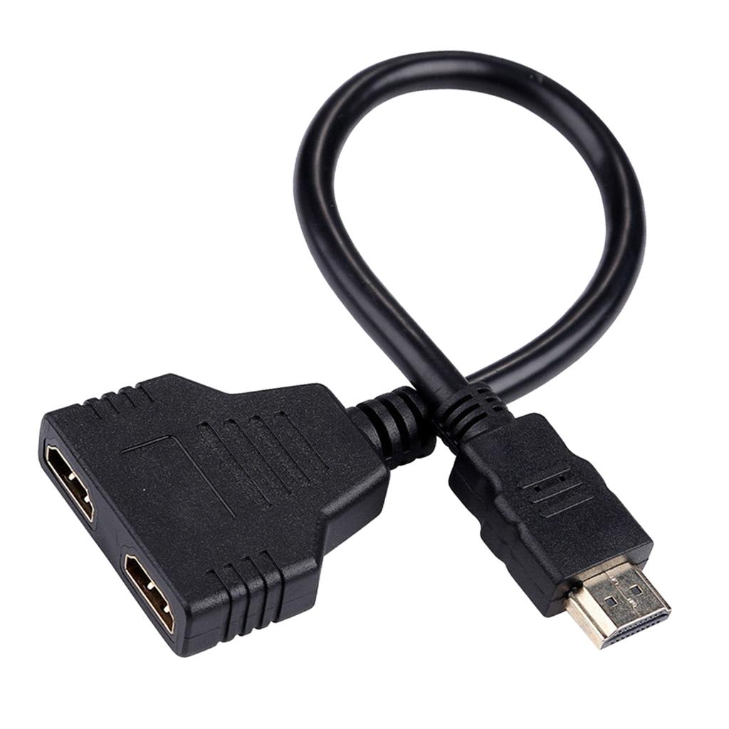 HDMI Splitter Male to Female 1 In 2 Out Cable Converter for Audio TV DVD