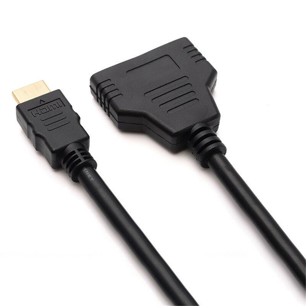 HDMI Splitter Male to Female 1 In 2 Out Cable Converter for Audio TV DVD