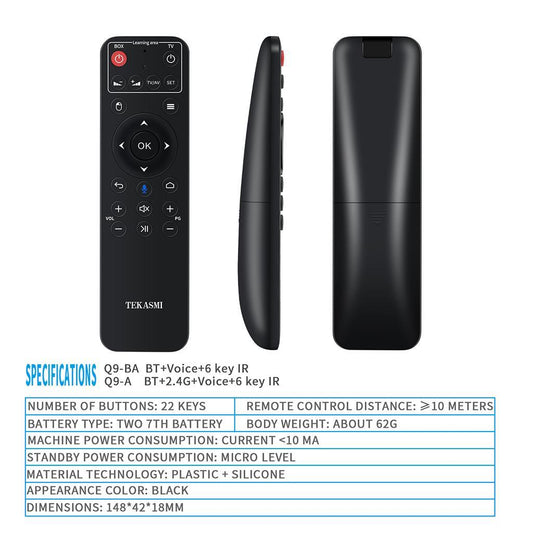 Q9-BA BT Voice Control Keyboard Remote Control Keypad For TV Box Computer