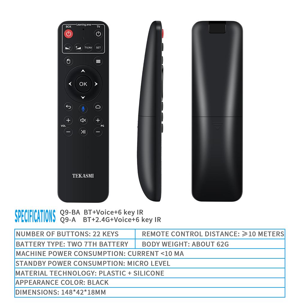 Q9-A BT USB Voice Control Keyboard Remote Control Keypad For TV Box Co ...