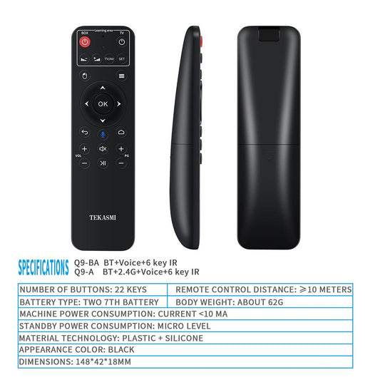 Q9-A BT USB Voice Control Keyboard Remote Control Keypad For TV Box Computer