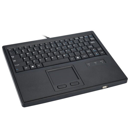 USB Wired Keyboard US English Layout w/ Touchpad Accs Black for PC Computer
