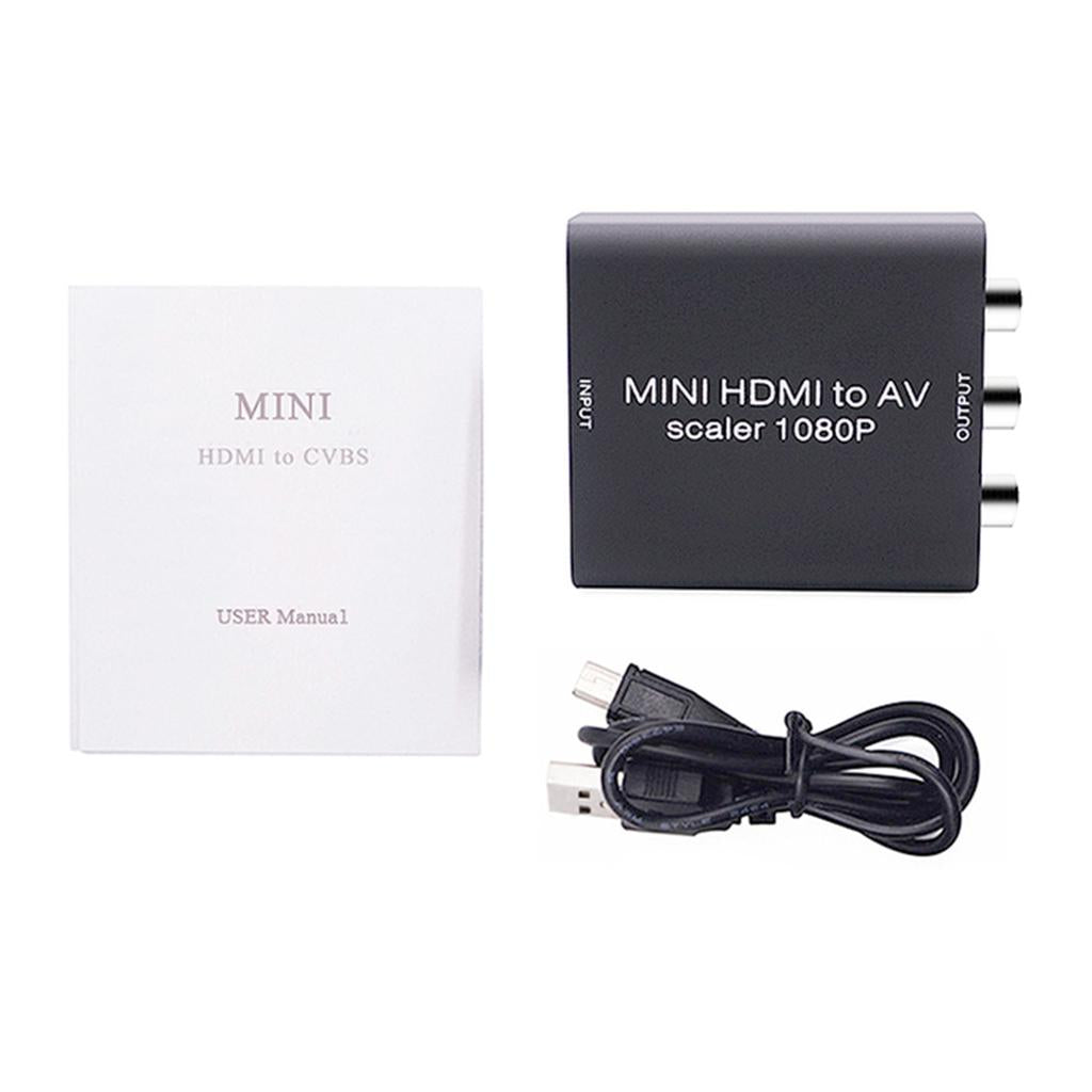 HDMI to AV 3 RCA CVBS Converter 1080P Video Audio Adapter Supports PAL/NTSC