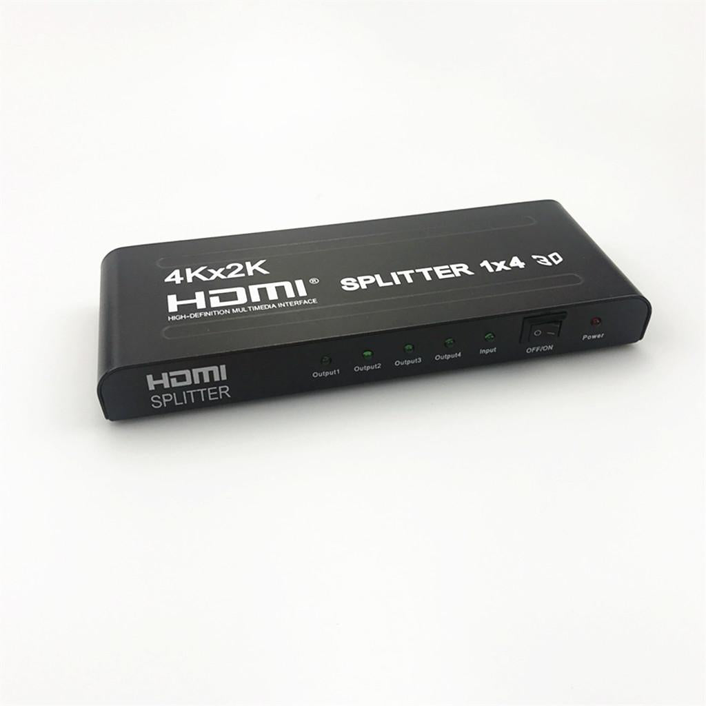 1080P HD HUB 1x4 HDMI 3D Splitter Amplifier Switcher Power Supply For HDTV
