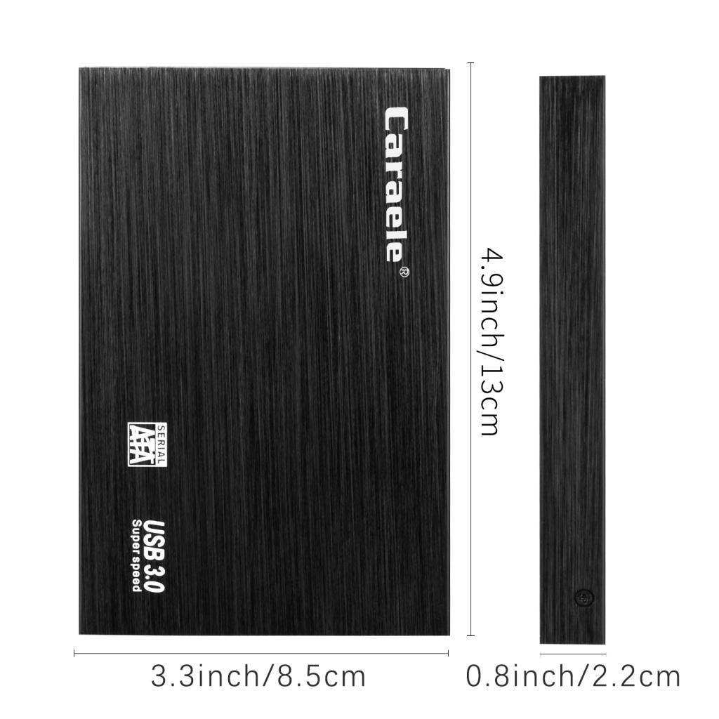 High Speed External Portable Shockproof USB 3.0 Mobile Hard Disk Black 1T