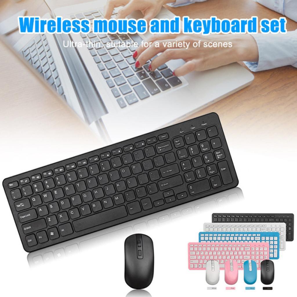 2.4G Multifunction Wireless Keyboard Mouse Desktop Laptop Accessories White