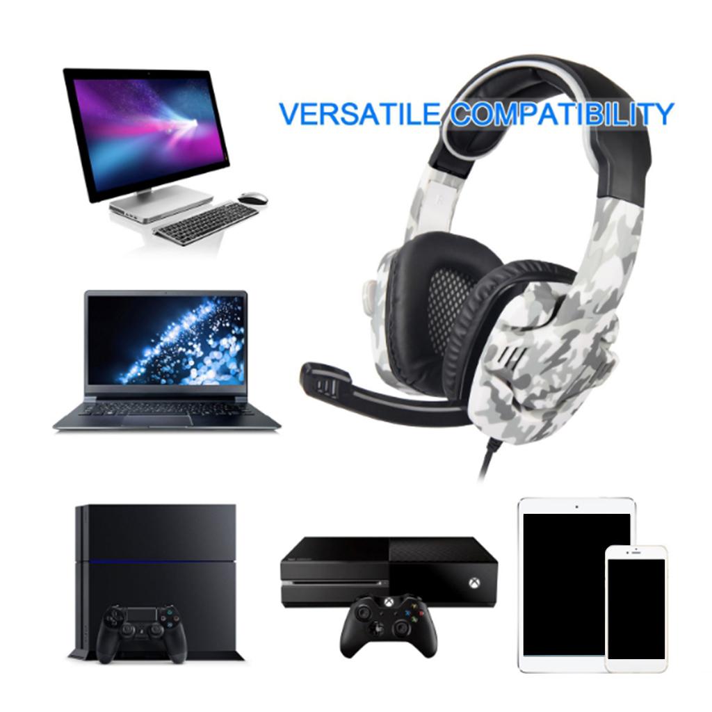 Universal 3.5mm Headset Earphone Headphone Adjustable Headhand New White