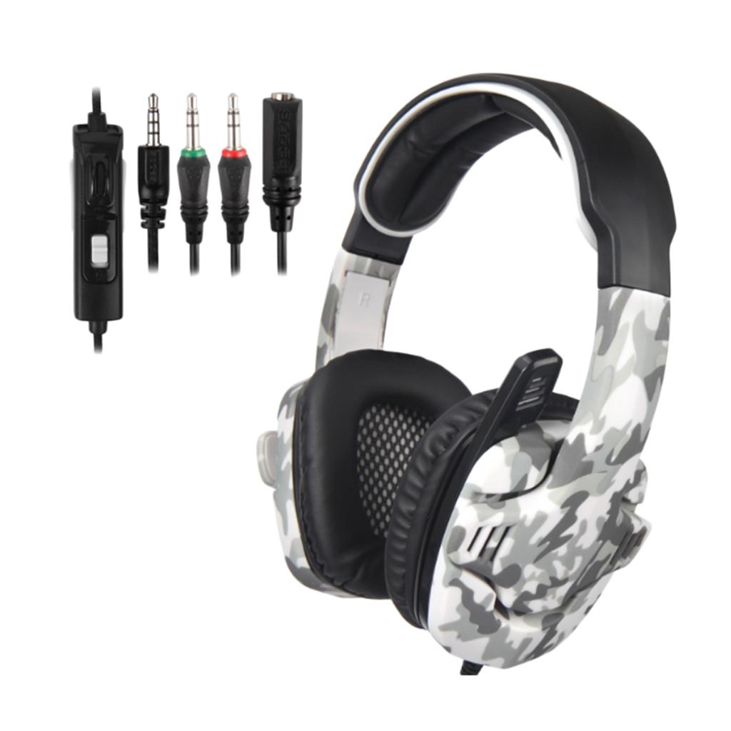 Universal 3.5mm Headset Earphone Headphone Adjustable Headhand New White