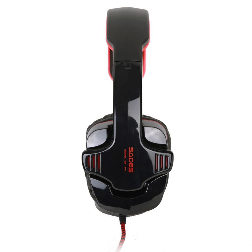Universal 3.5mm Headset Earphone Headphone Adjustable Headhand New Red
