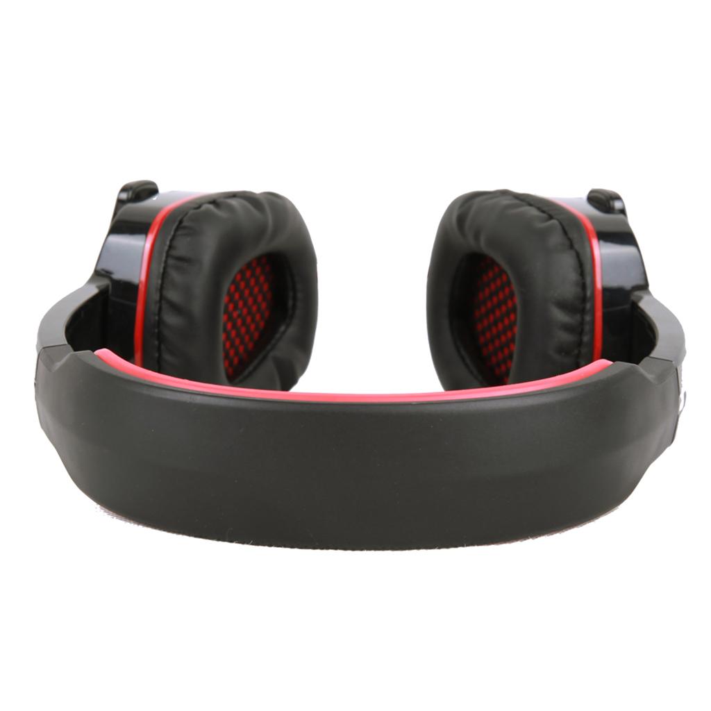 Universal 3.5mm Headset Earphone Headphone Adjustable Headhand New Red