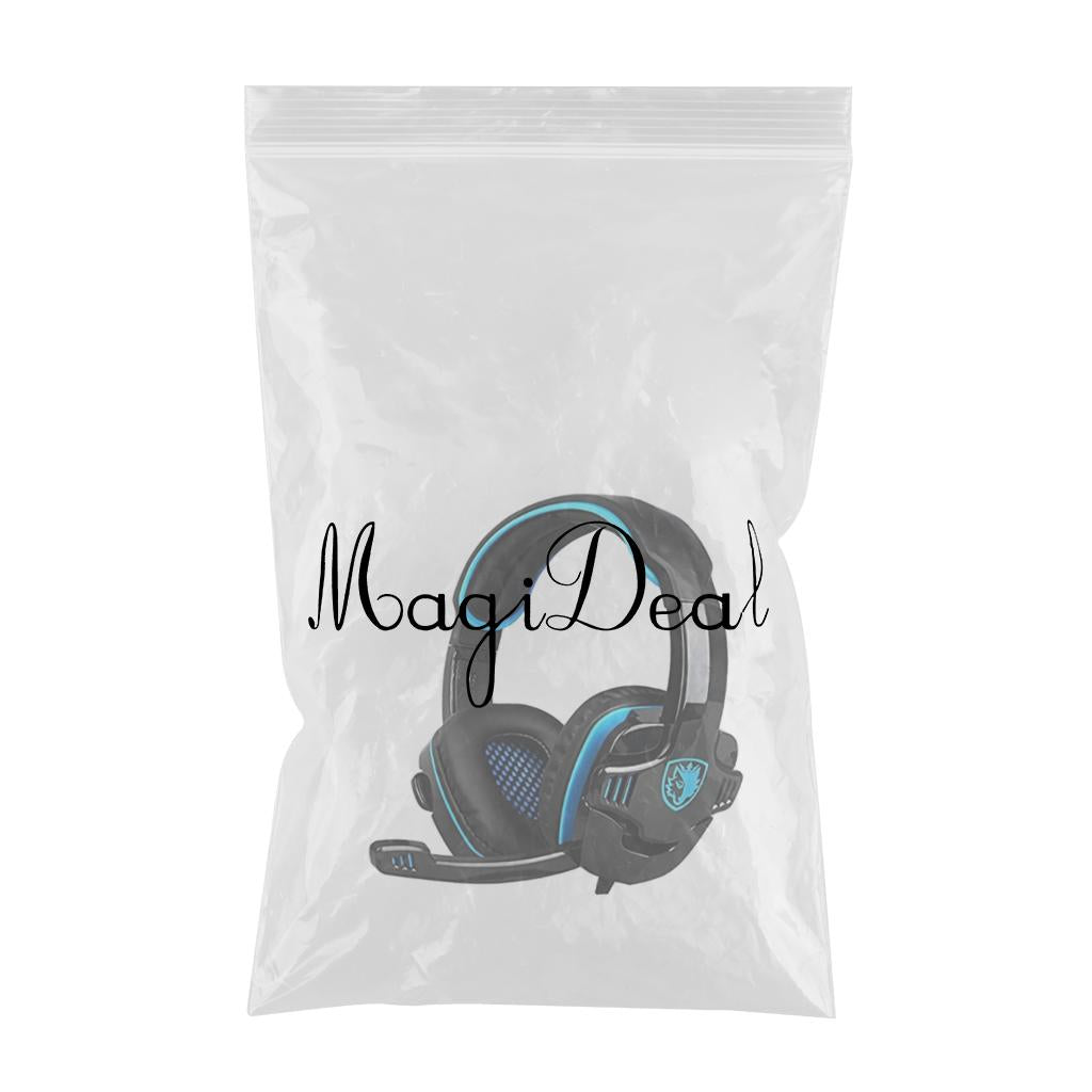 Universal 3.5mm Headset Earphone Headphone Adjustable Headhand New Blue