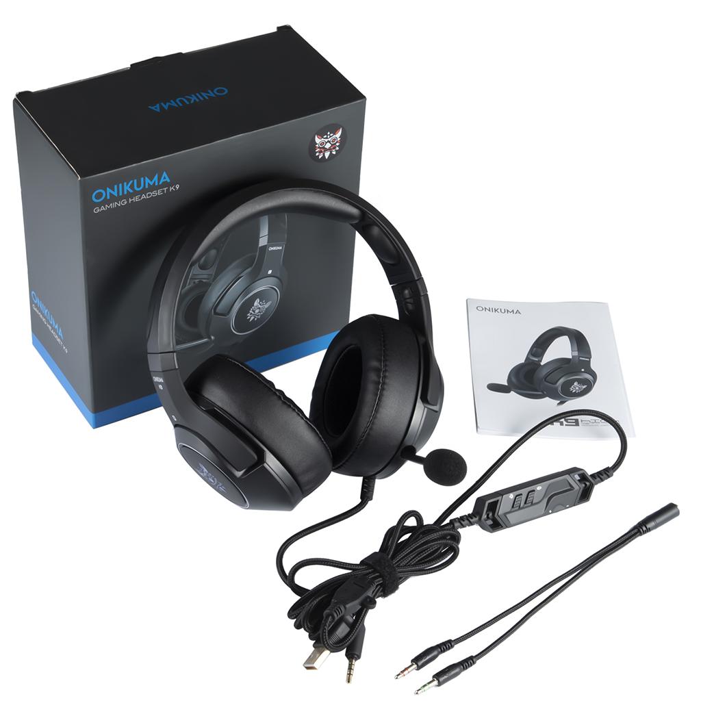 3.5mm Jack Plug Headset Wired Headphone EarBuds Ear-Cup Adjustable Black