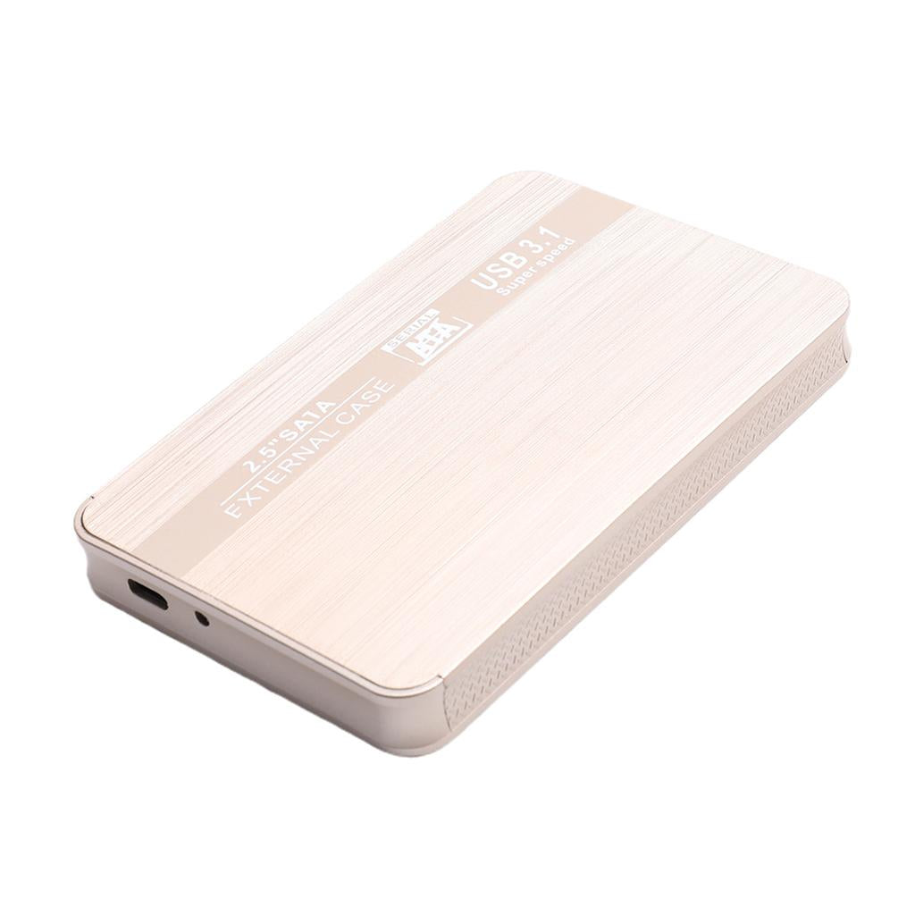 SATA Portable External Hard Drive HDD Ultra-Slim TYPE-C Interface Golden 2T