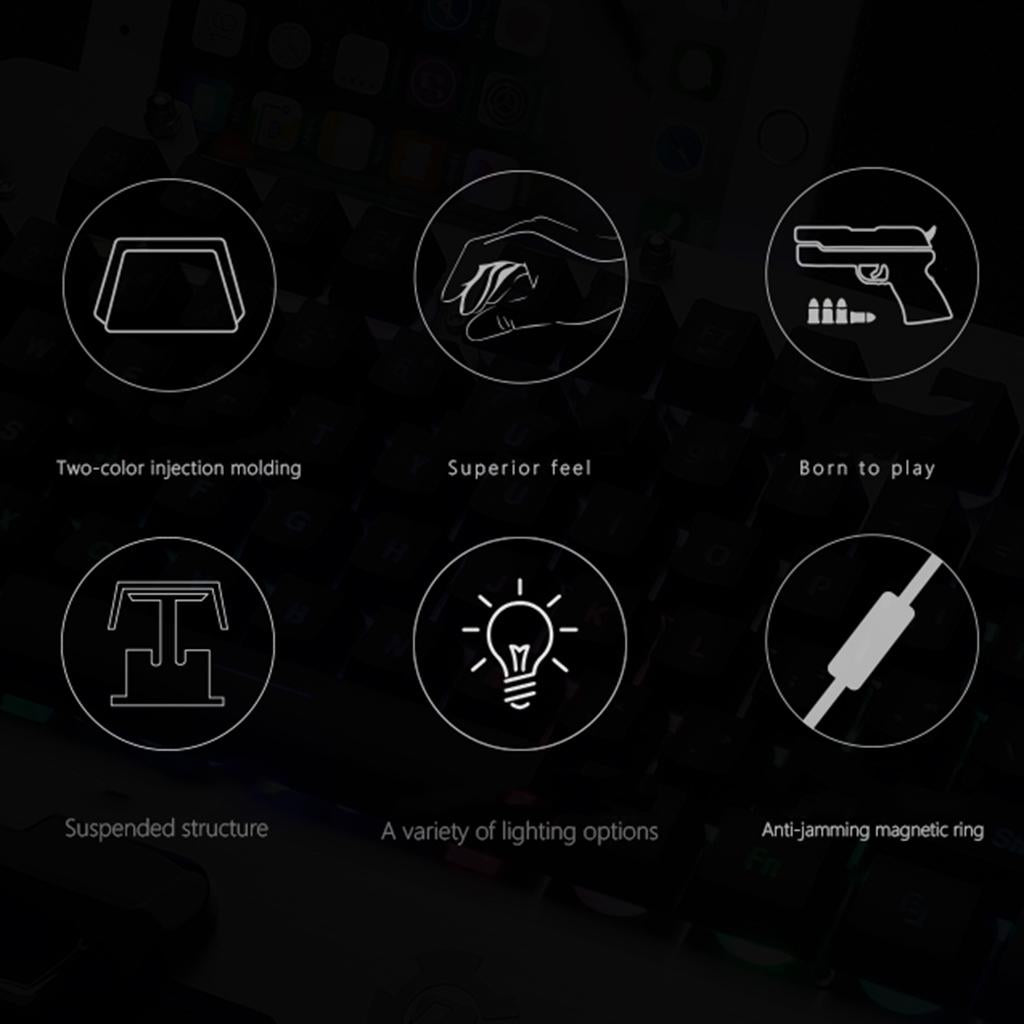 PK-900 Gaming Keyboard Backlight w/Mobile Phone Stand Holder for Laptop PC