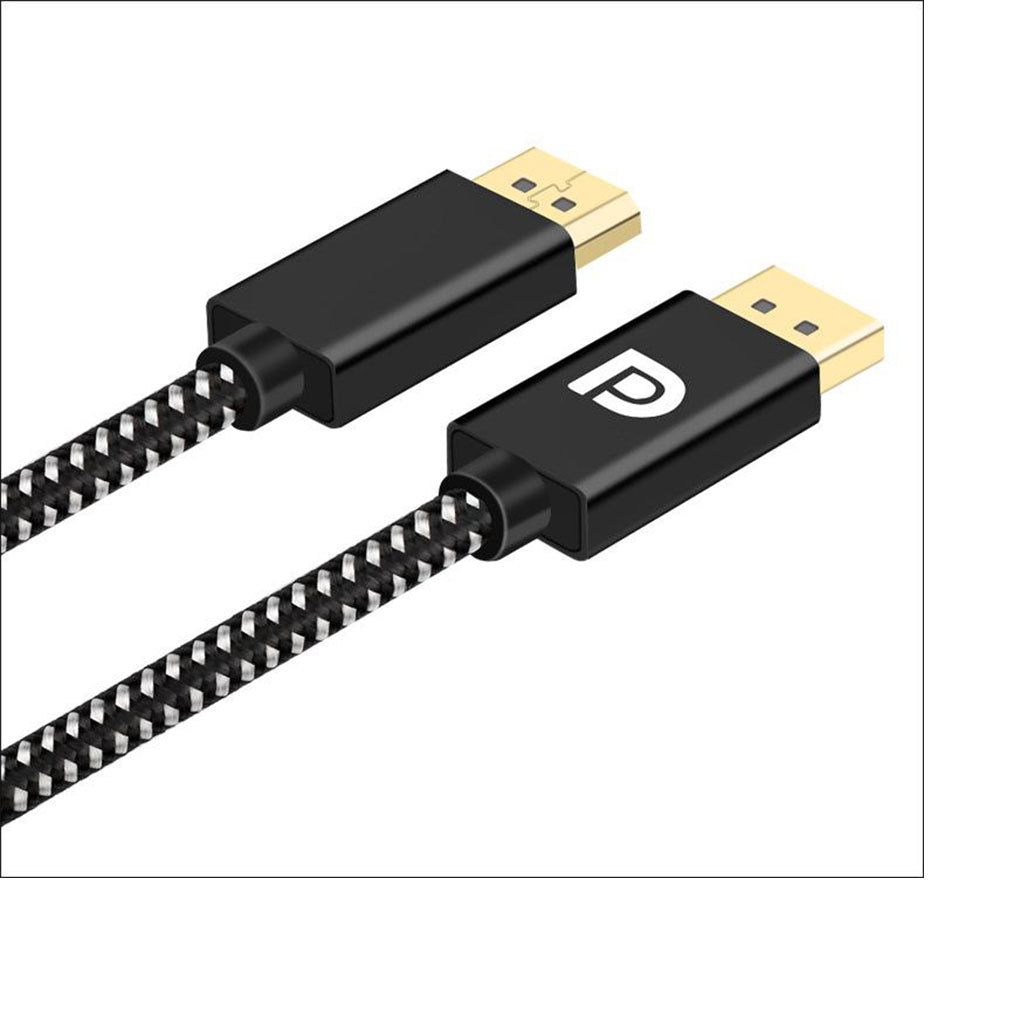 2K Display Port DP to DP Cable DisplayPort 1.2 Aluminum Shell 2m Black