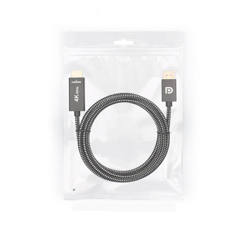 2K Display Port DP to DP Cable DisplayPort 1.2 Aluminum Shell 1.8m Gray