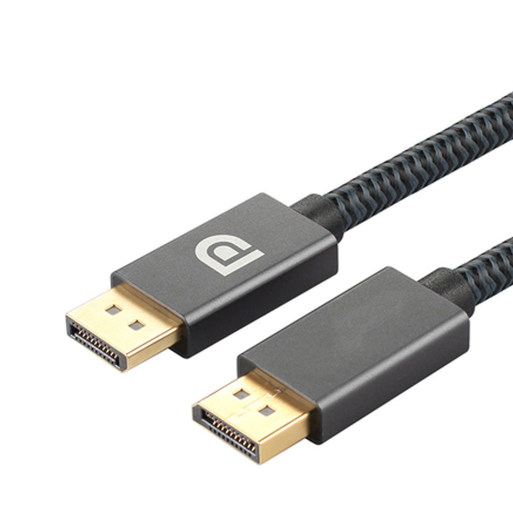 2K Display Port DP to DP Cable DisplayPort 1.2 Aluminum Shell 1.8m Gray