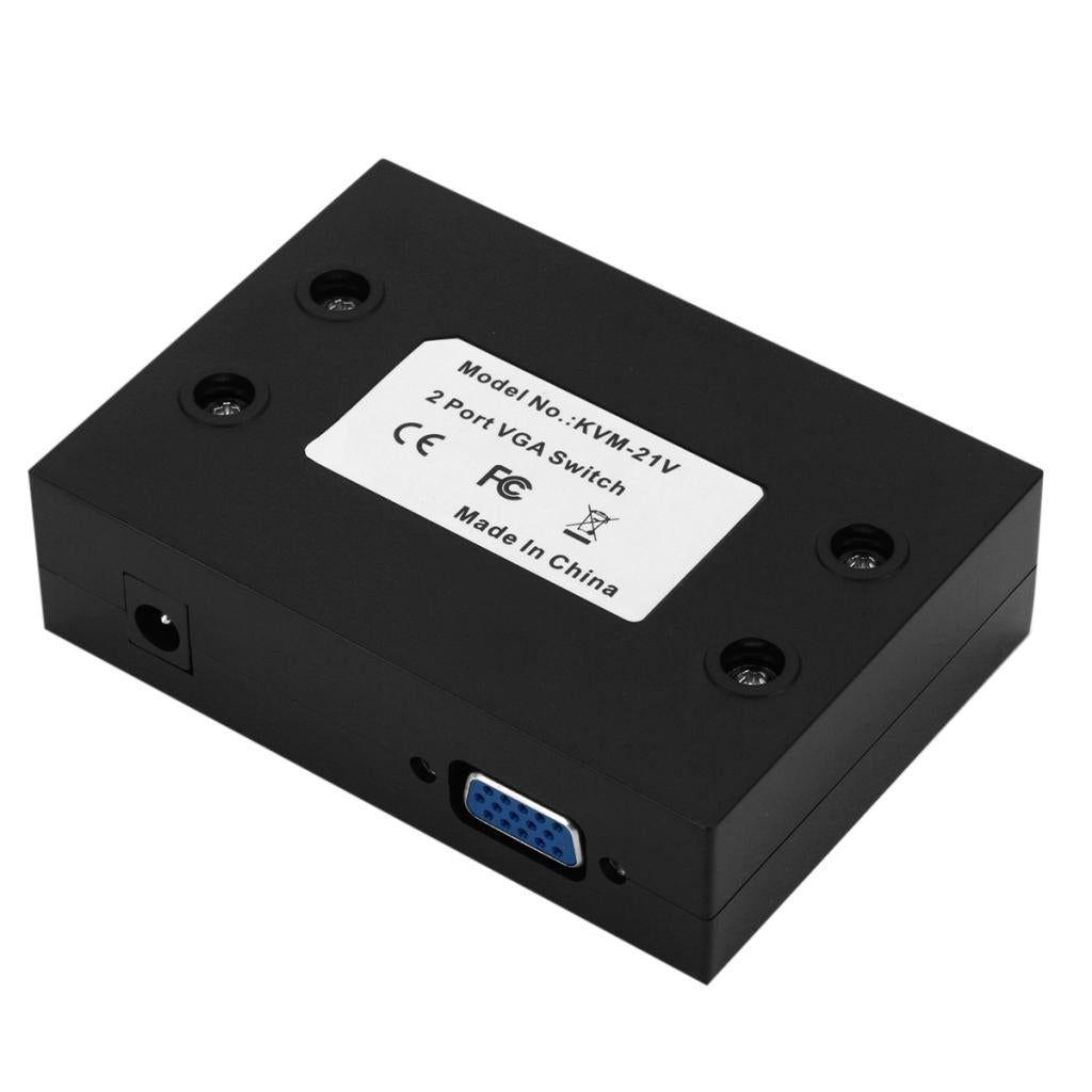 2 Port VGA Video Switch box Selector 2 in 1 Out for LCD PC