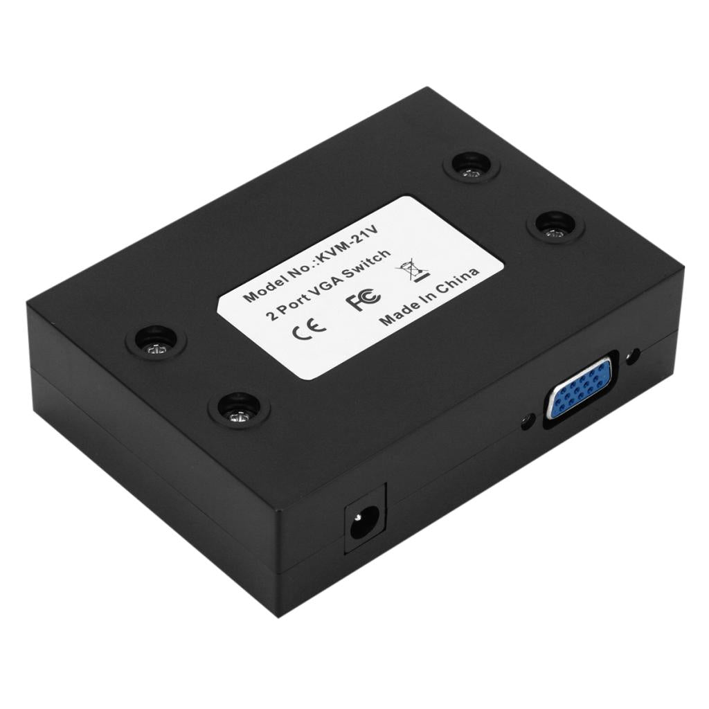 2 Port VGA Video Switch box Selector 2 in 1 Out for LCD PC