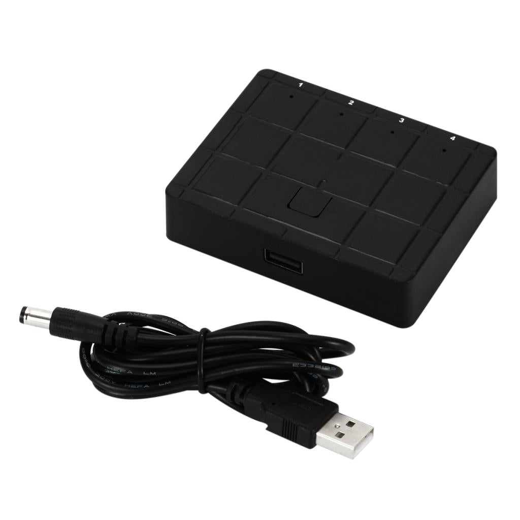 1Pcs 4 Ports USB 2.0 Sharing Switch Box Switcher Adapter for Scanner Printer