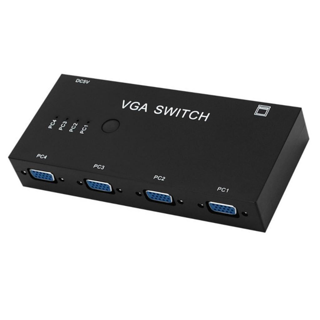 4 Port VGA Video Switch box Selector 4 in 1 Out for LCD PC