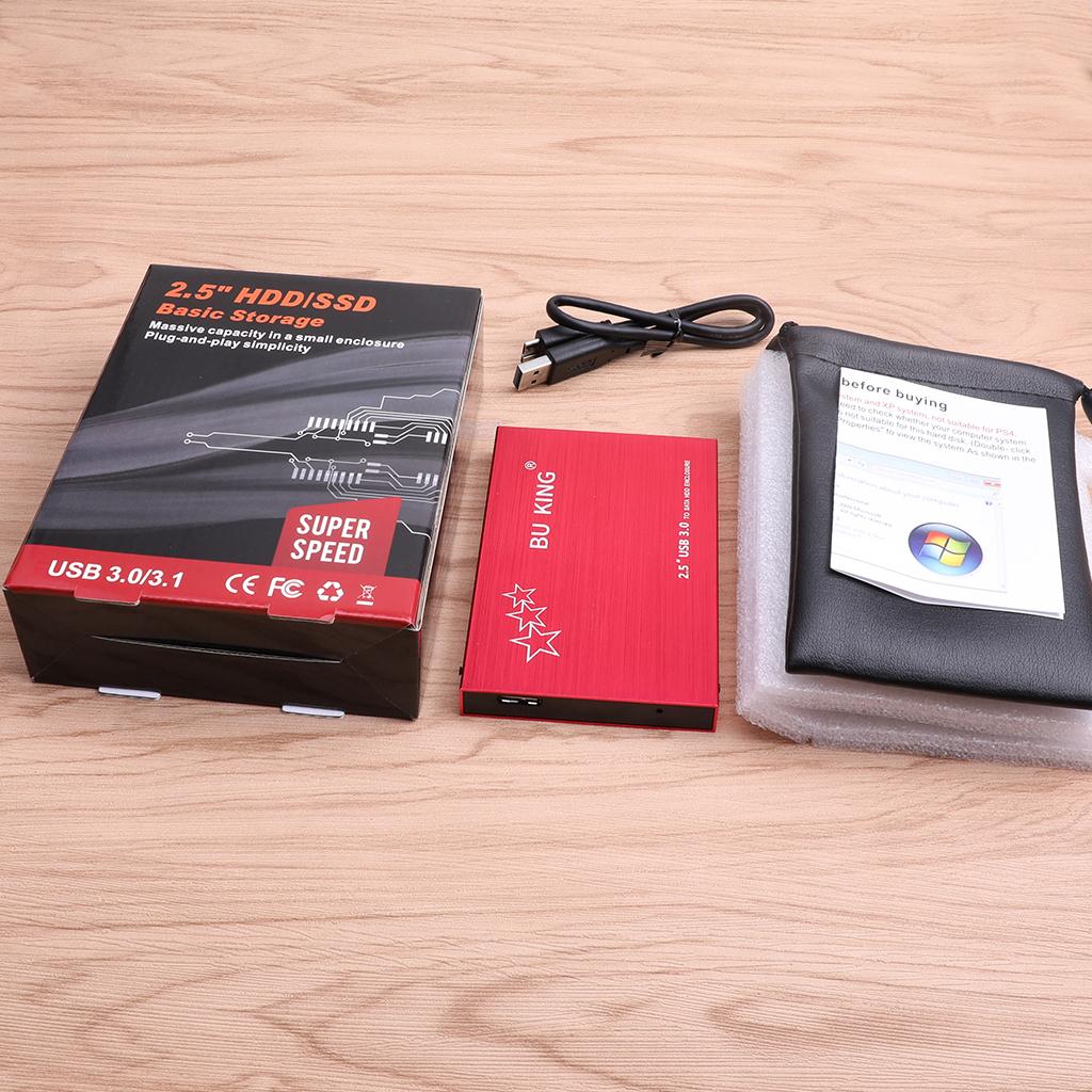 120G External 2.5" USB 3.0 Hard Disk Drive HDD SATA for Notebook Laptop Red