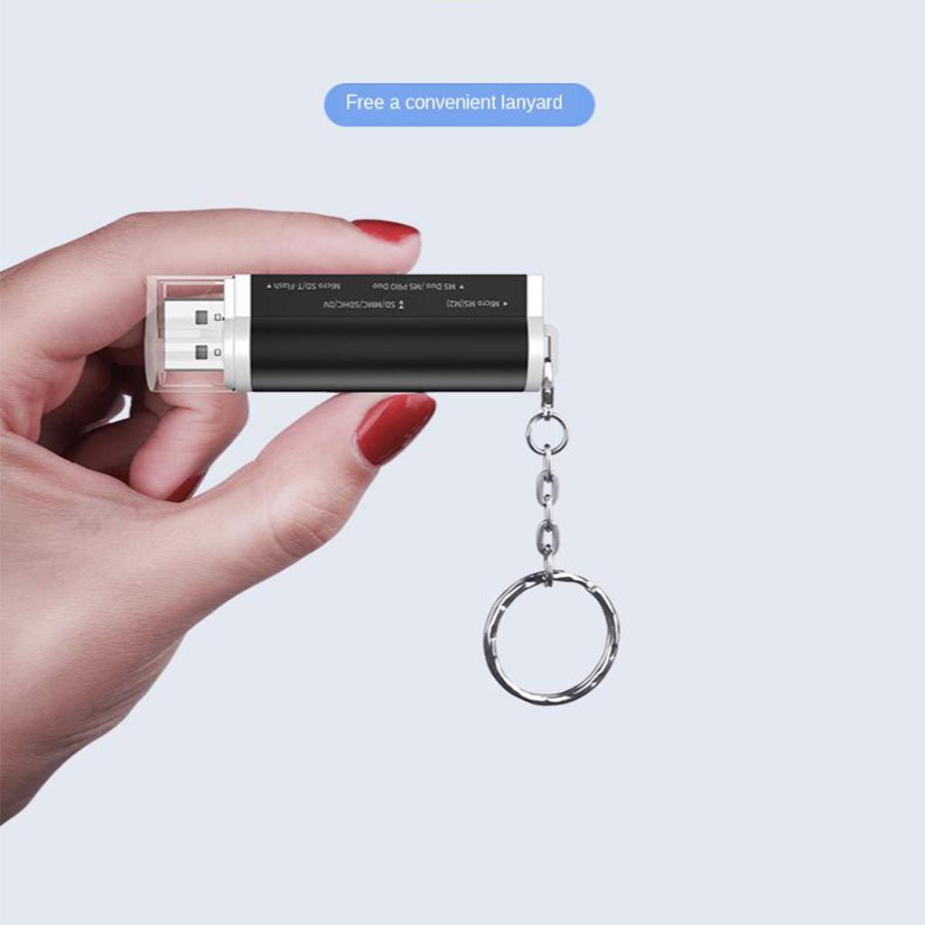 USB 3.0 Memory Card Reader Adapter for Micro SD TF M2 MS Card Black