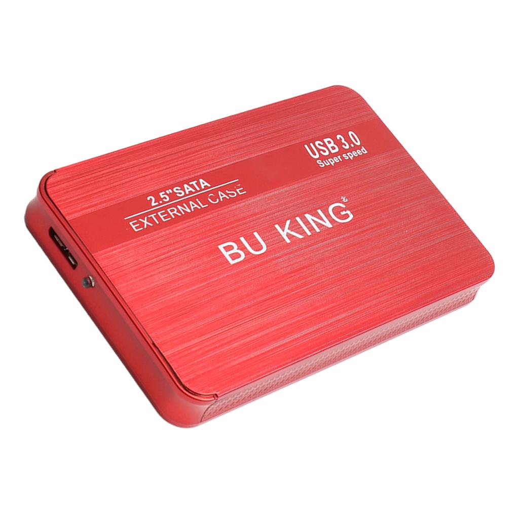 2.5'' 500G External Hard Disk Drive USB 3.0 Data Transfer HDD Box Case Red