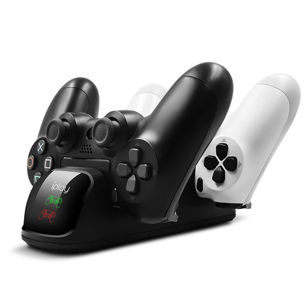 Wireless Handle Dual Charging Dock Station with LED Light FOR PS4 slim/ Pro