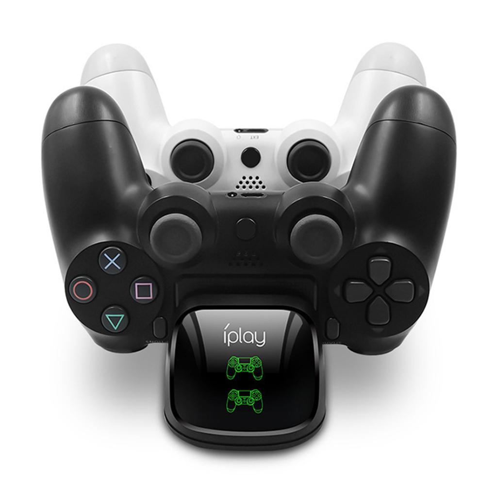 Wireless Handle Dual Charging Dock Station with LED Light FOR PS4 slim/ Pro