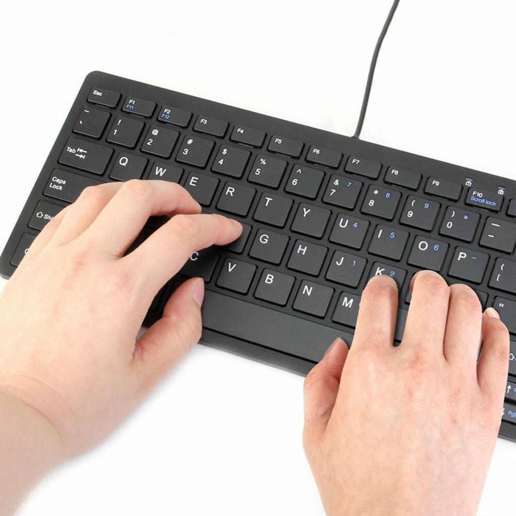 Ultra Thin Wired USB Mini 78 Keys English Keyboard for PC Laptop Notebooks