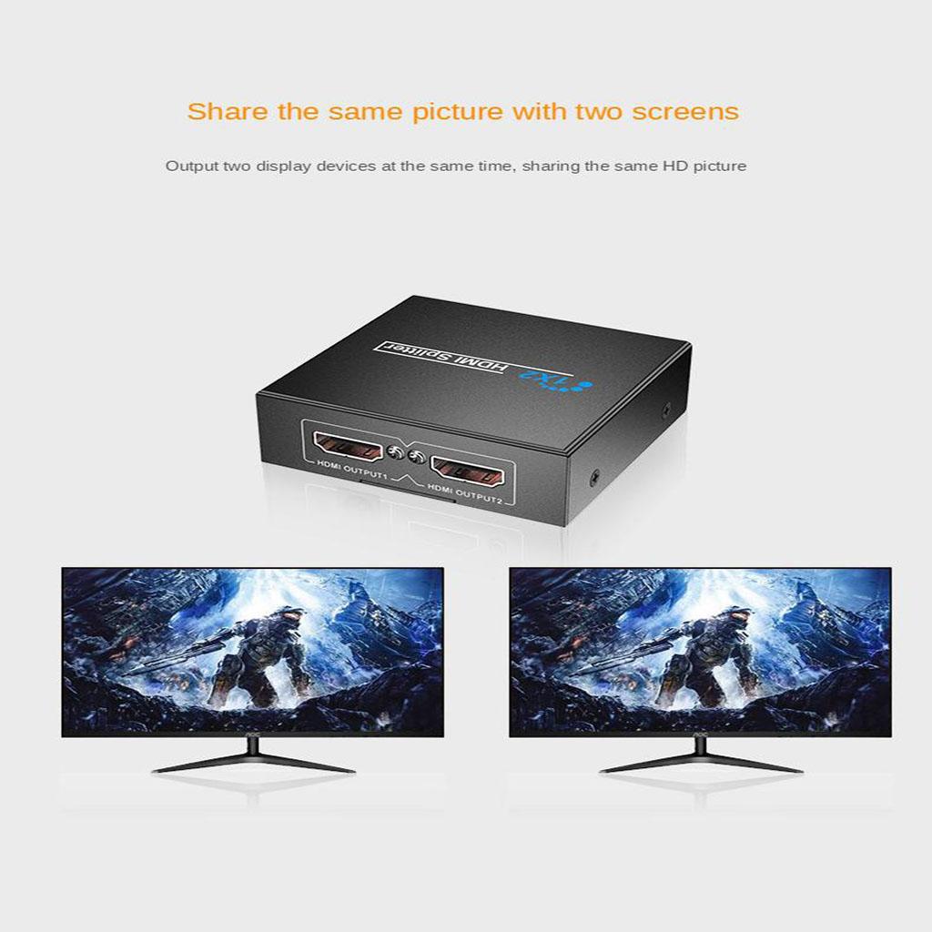 1080P HDMI 1.4 1 in 2 out Splitter @30HZ HDCP Switch for Xbox PS4 TV HDTV