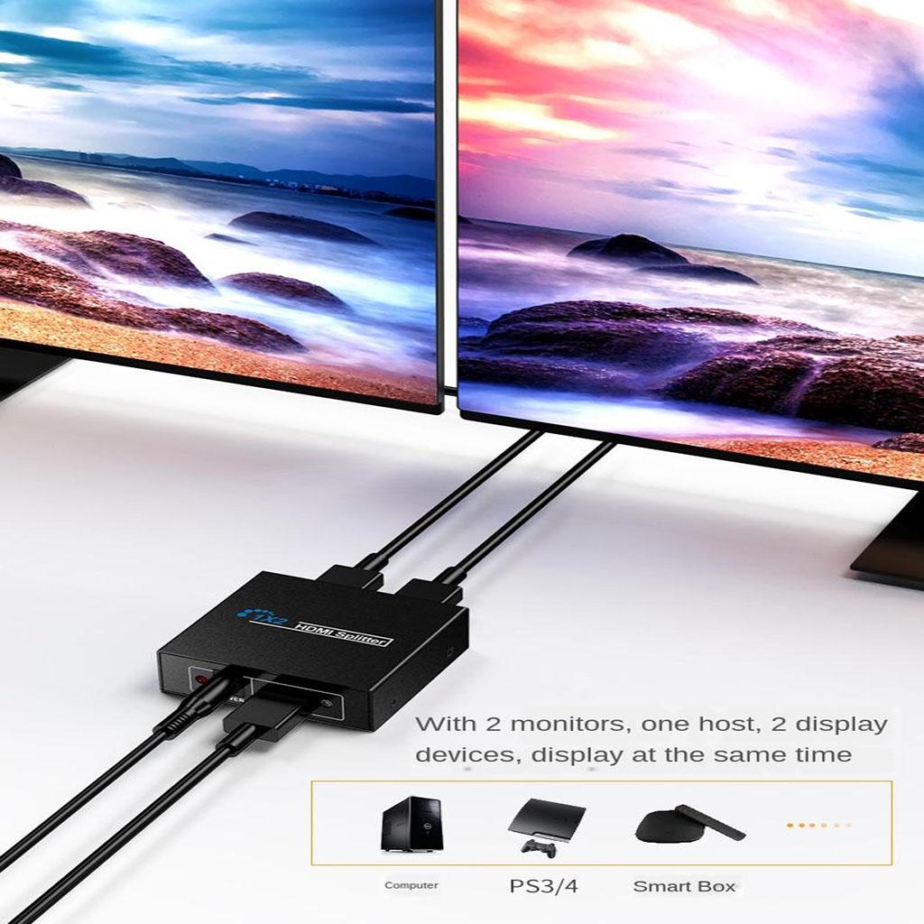 1080P HDMI 1.4 1 in 2 out Splitter @30HZ HDCP Switch for Xbox PS4 TV HDTV