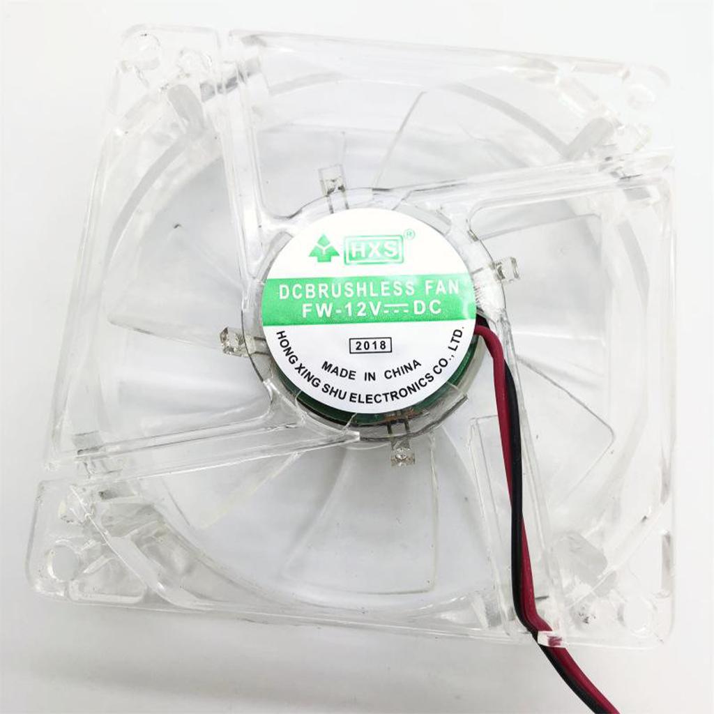 Computer Fan 4 LED 80mm 8025 Silent PC Computer Case Cooler Fan Blue