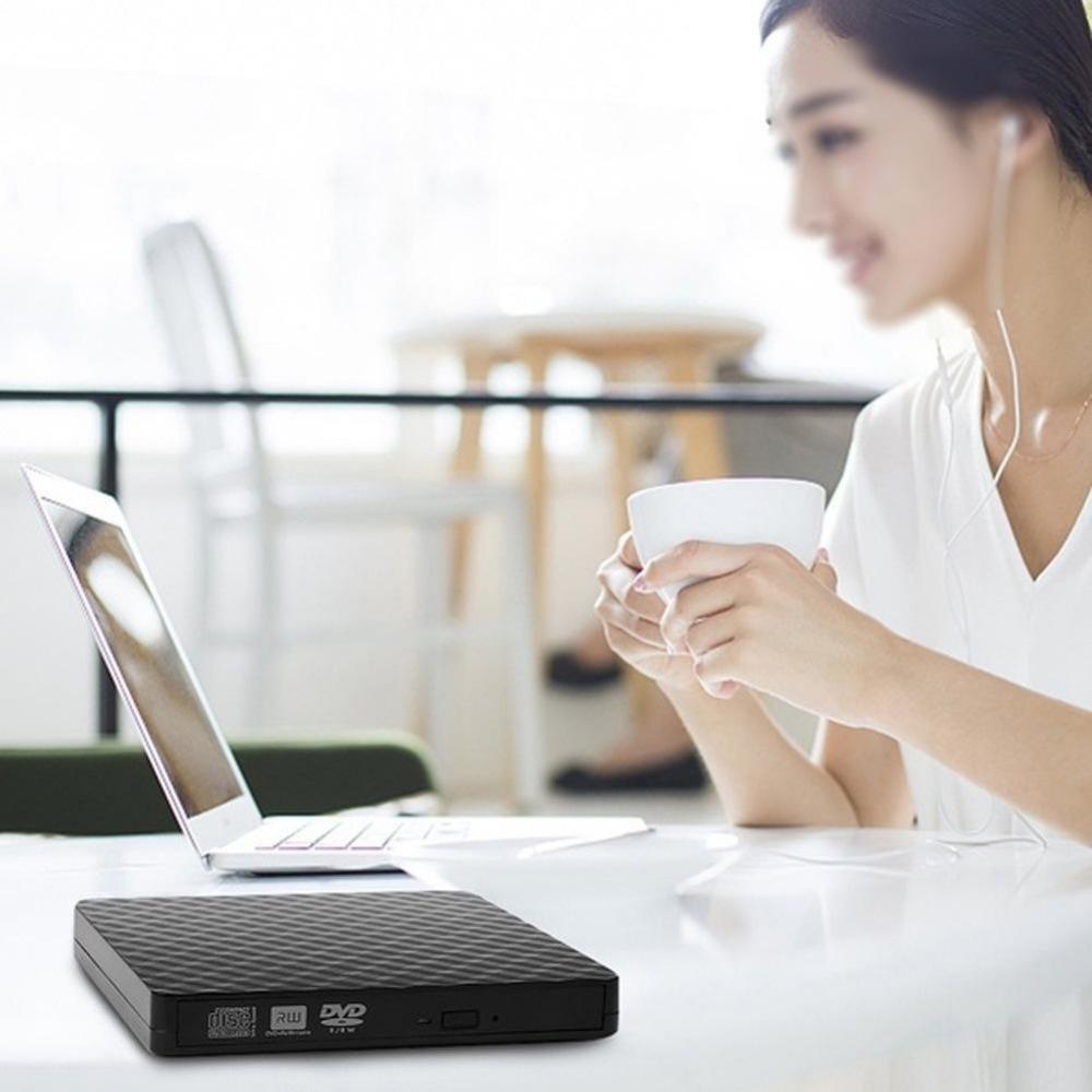 New External USB 3.0 DVD-RW CD Writer Burner Reader Player for PC Black