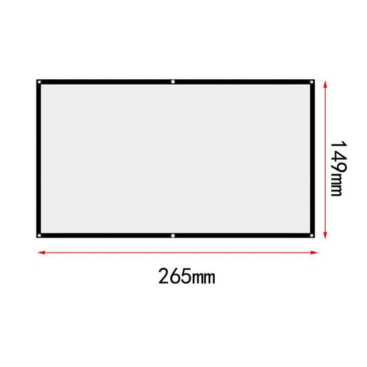 Projector 16:9 HD Foldable Projection Screen for Home  120 inch