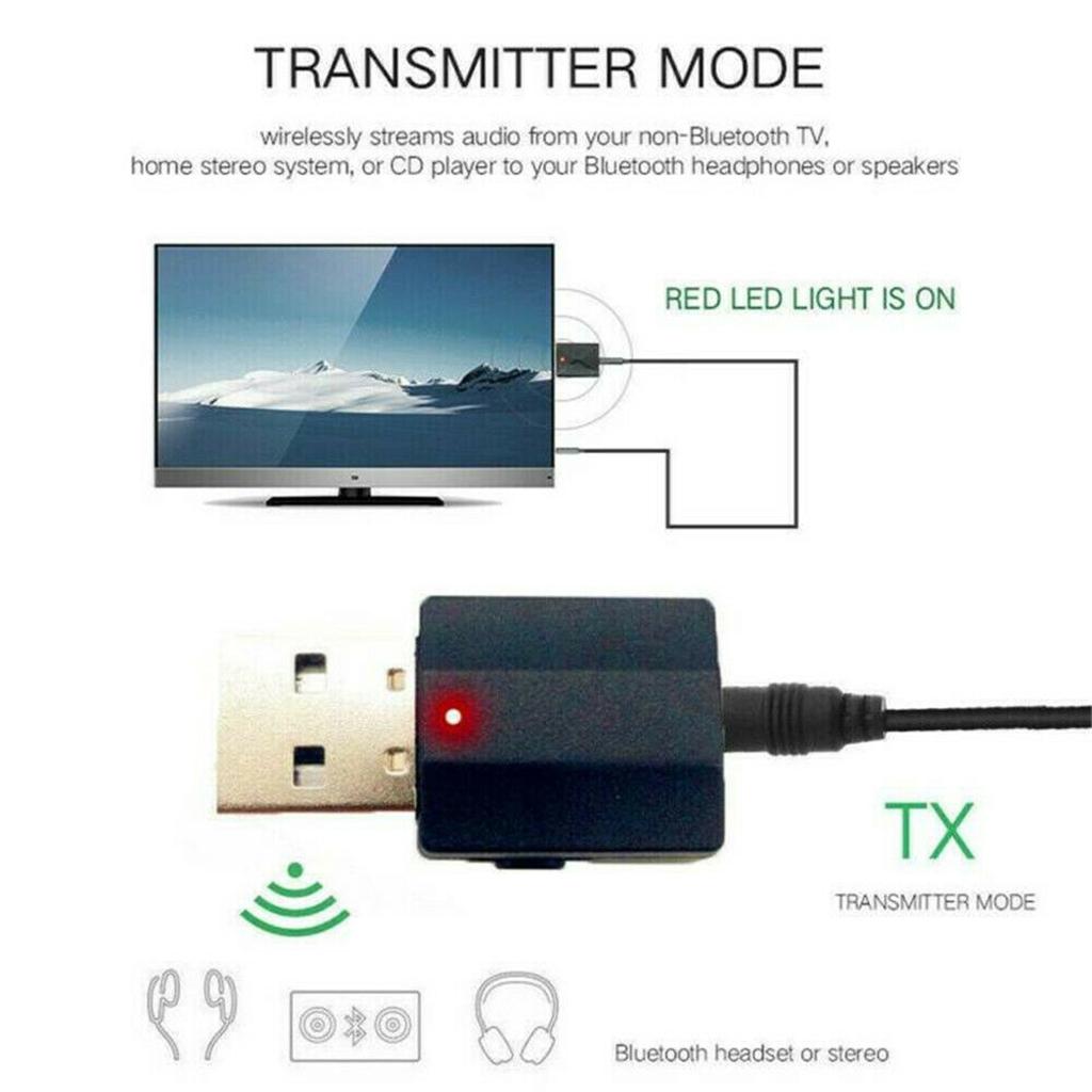 2in1 Mini USB Bluetooth 5.0 Adapter Desktop Audio Receiver / Transmitter