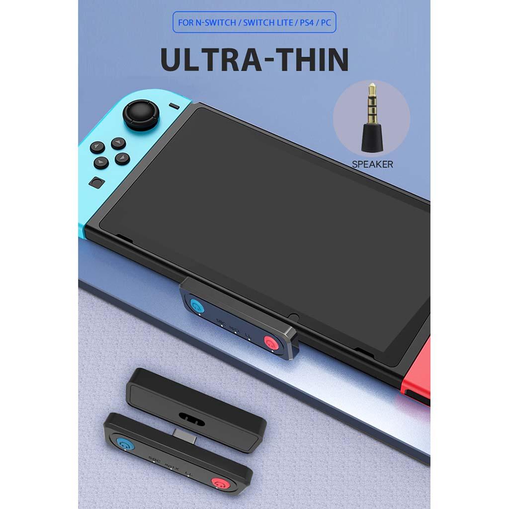 Bluetooth Transmitter for Nintendo Switch/Switch Lite/PS4/PC  Blue red