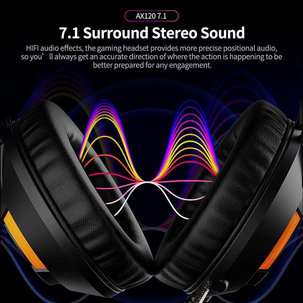 AX120 Stereo Gaming Noise-cancelling Wired Headset Black( 3.5mm)