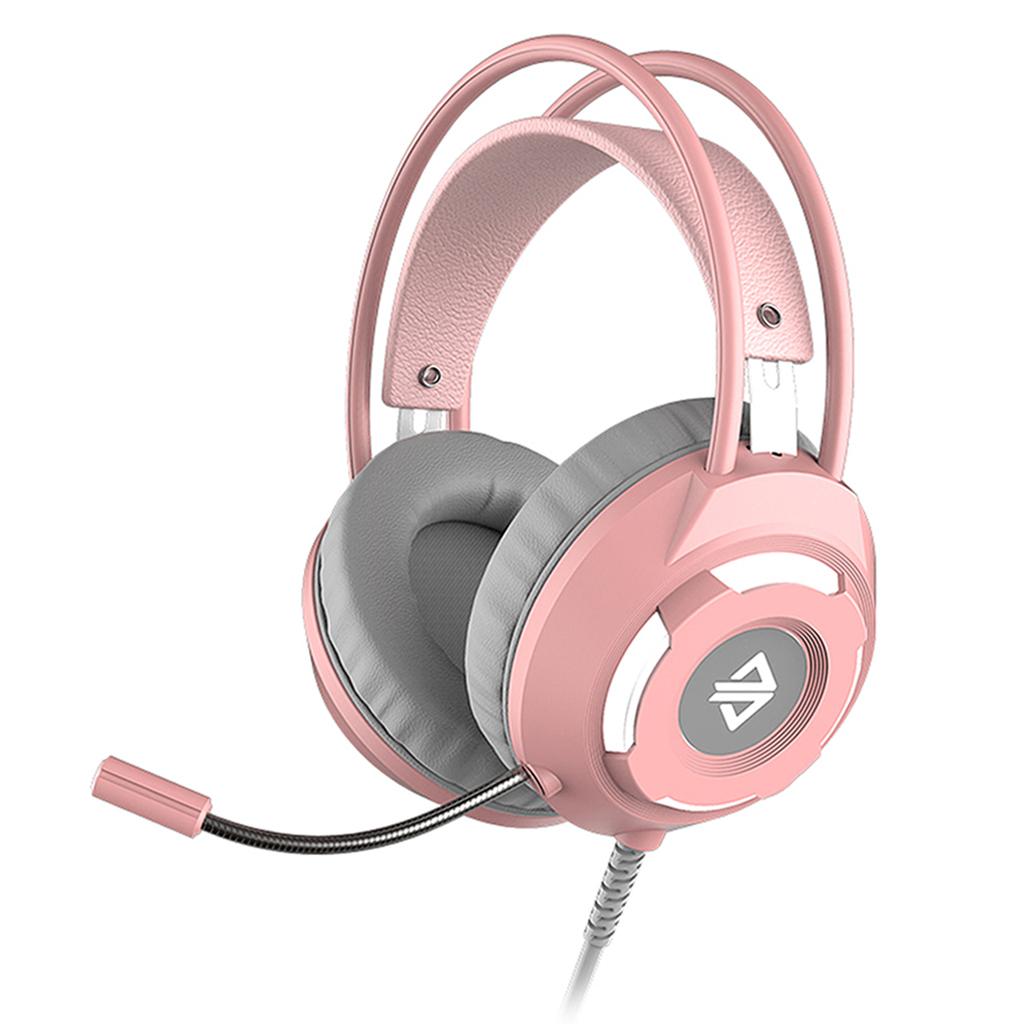 AX120 Stereo Gaming Noise-cancelling Wired Headset Pink (USB)
