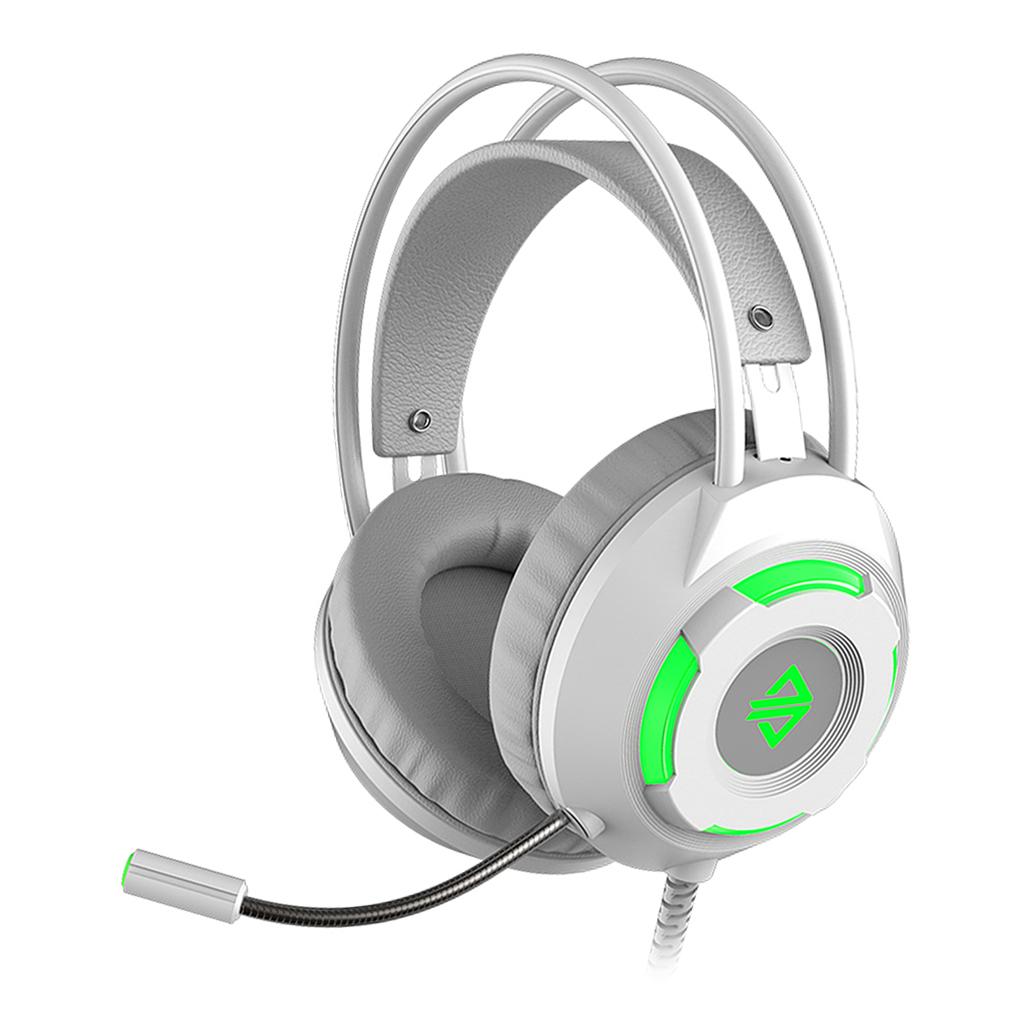 AX120 Stereo Gaming Noise-cancelling Wired Headset White (USB)