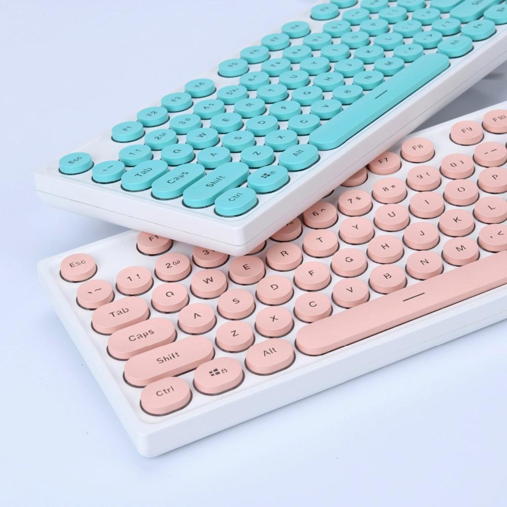 Ajazz AK325 Gaming Keyboard Backlit Wired Retro Keyboard 104 Keys White