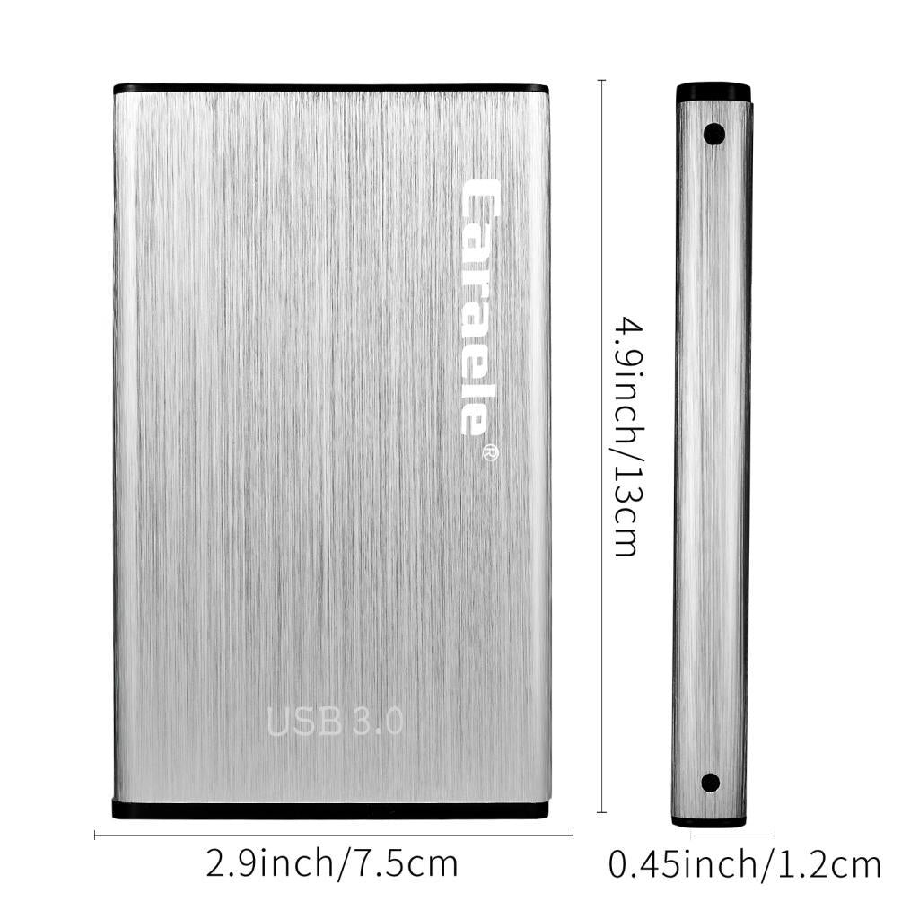 New Portable HDD External Hard Drive Disk USB 3.0 for PC Laptop Silver 2T