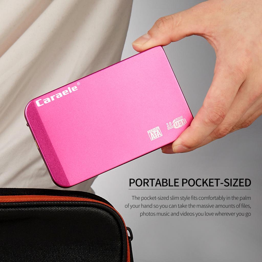 Portable High Speed USB 3.0 Mobile Hard Disk Storage Red 2T
