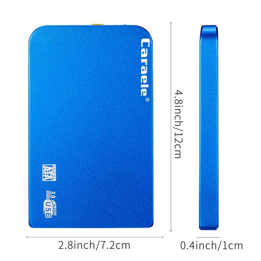 Portable High Speed USB 3.0 Mobile Hard Disk Storage Blue 2T