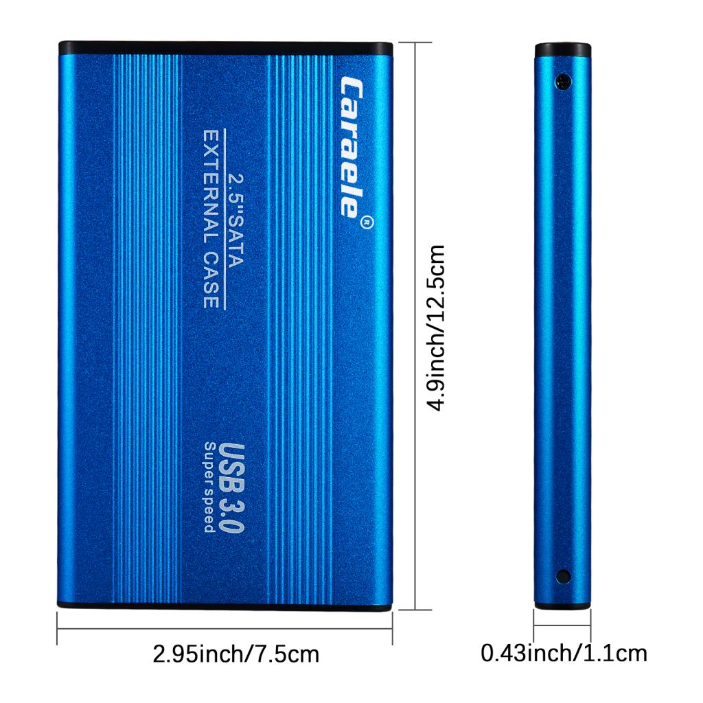 Portable High Speed USB 3.0 External Hard Disk Drive Blue 2TB