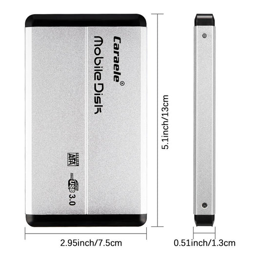 2.5in External USB Hard Drive Disk HDD Enclosure for Laptops Silver 1TB