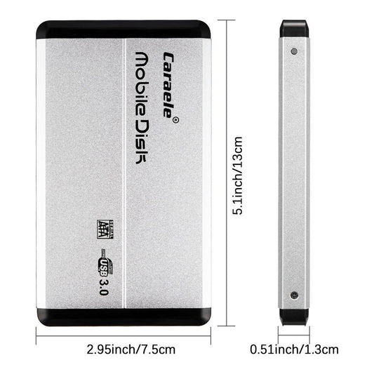 2.5in External USB Hard Drive Disk HDD Enclosure for Laptops Silver 2TB