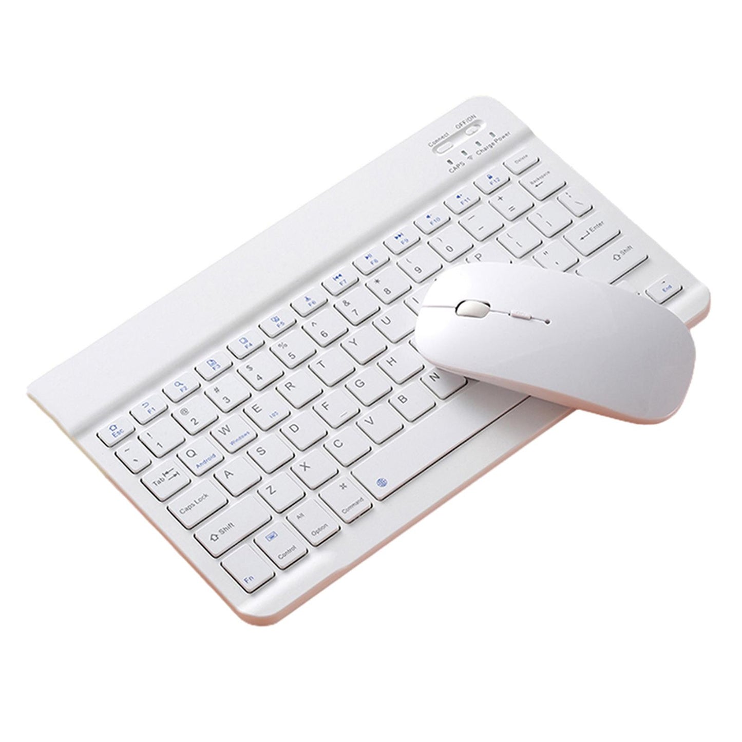 2.4GHz Bluetooth Keyboard Mouse Comb Set for iPad  10 inch white