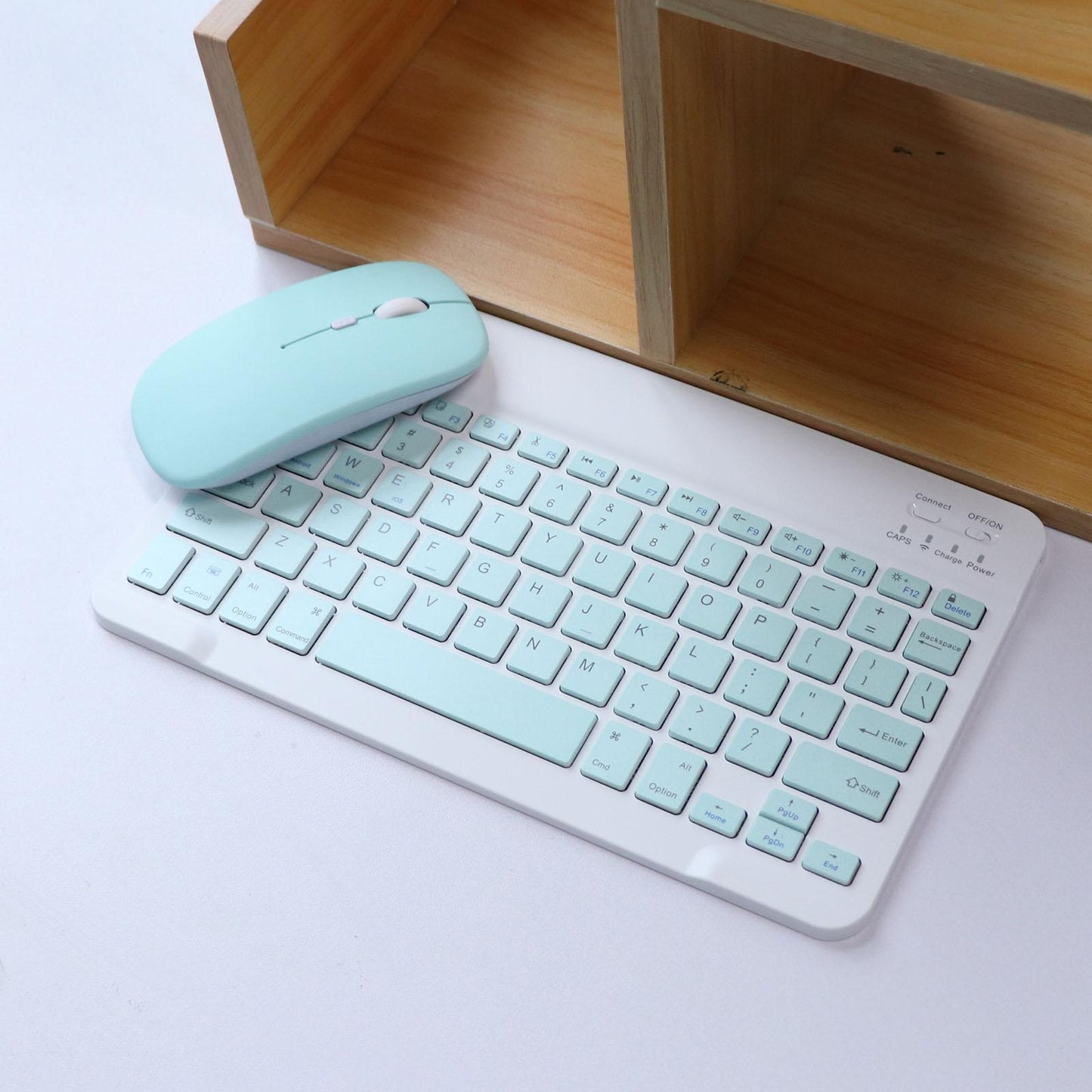 2.4GHz Bluetooth Keyboard Mouse Comb Set for iPad  10 inch blue
